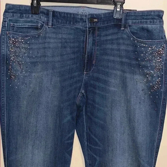 White House Black Market Embellished Bootcut Jeans - Picture 7 of 7